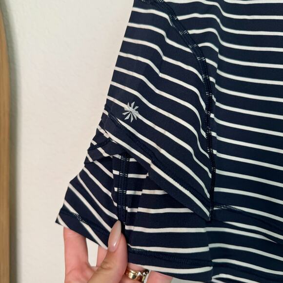 Athleta Stealth Navy Striped Tennis Skirt Skort - Picture 6 of 9